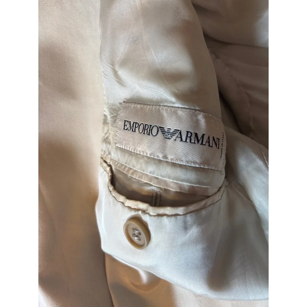 Emporio  Armani Made in Italy Blazer Sport Coat Mens39R Beige